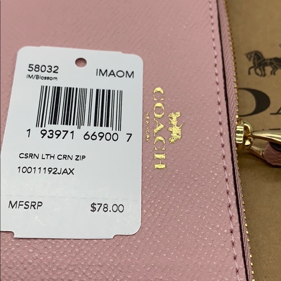 COACH Corner Zip Wristlet imitation gold/blossom - Picture 8 of 9
